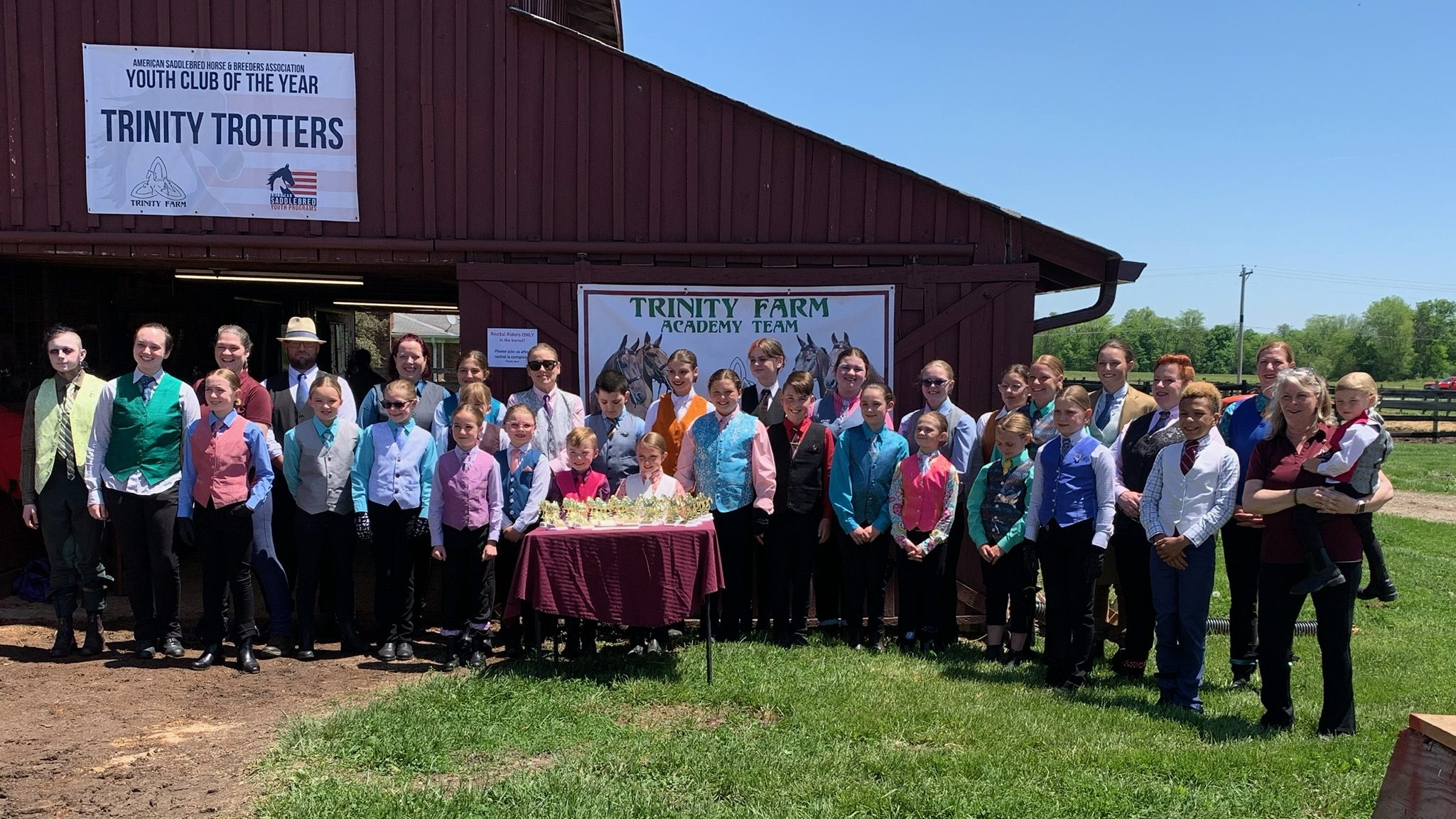 Horse Show Riders with Trinity Farm, American Saddlebred training operation and lesson program in Clayton, IN