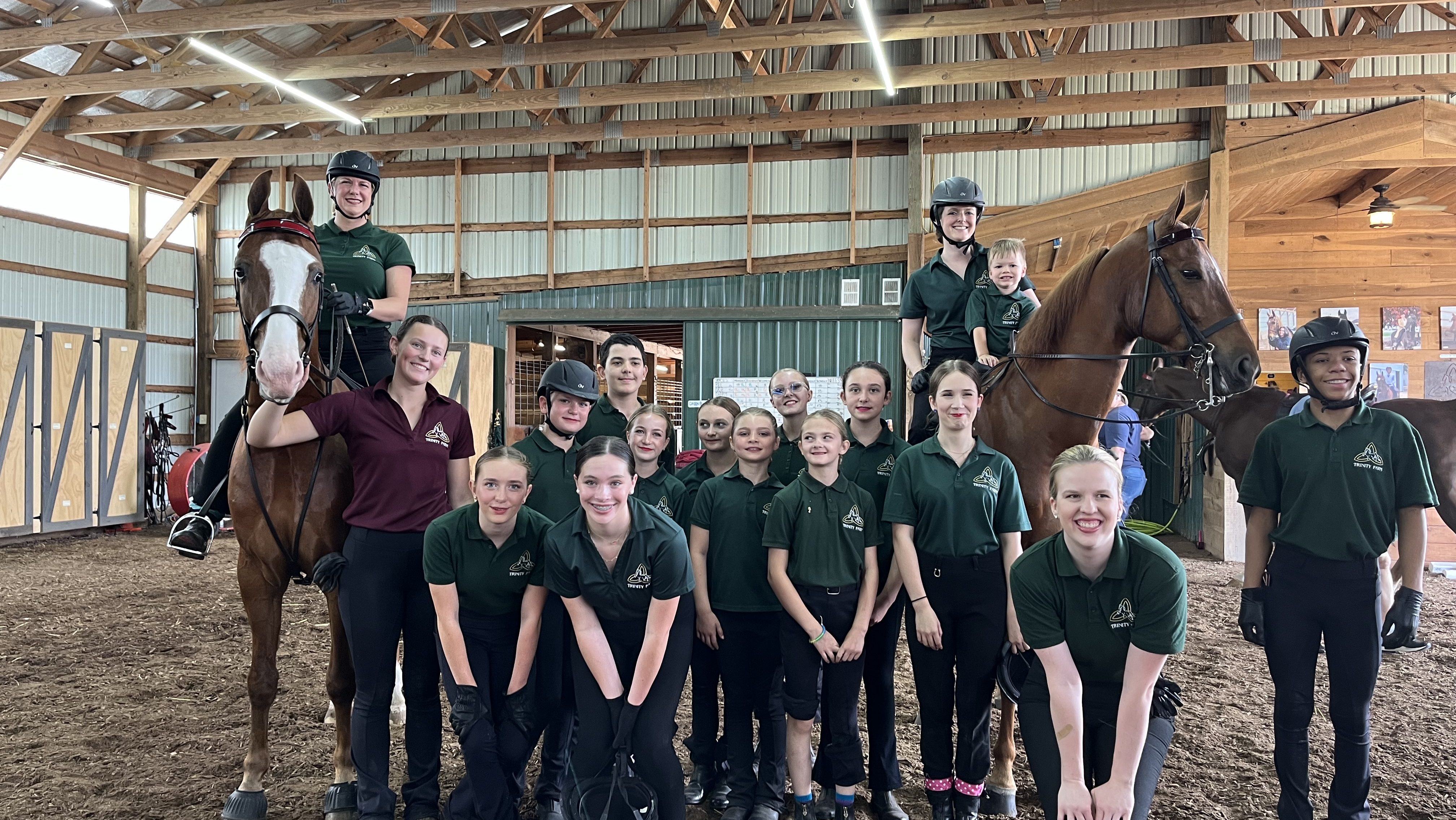 Show Horse Riders from Trinity Farm in Clayton, IN.